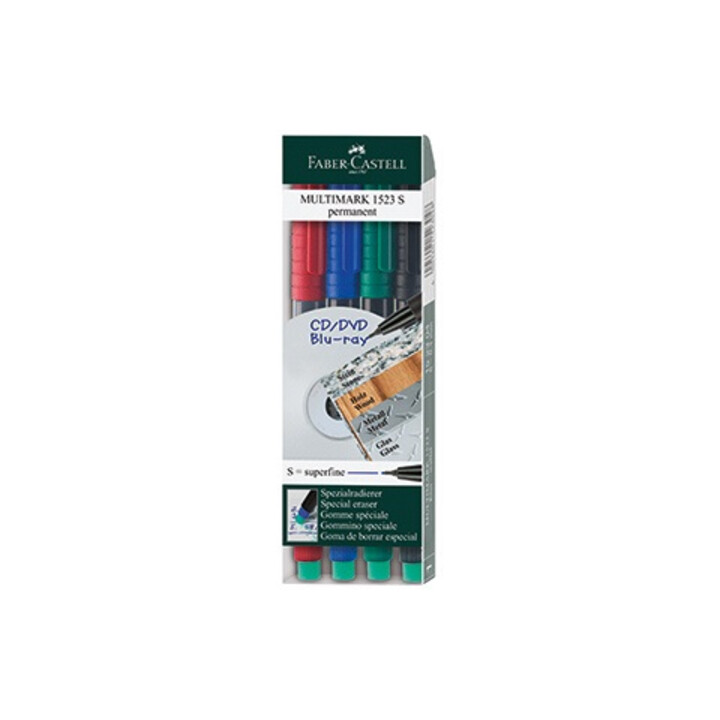 Faber Castell CD DVD-Marker MULTIMARK 152304 0,4mm 4 St./Pack.