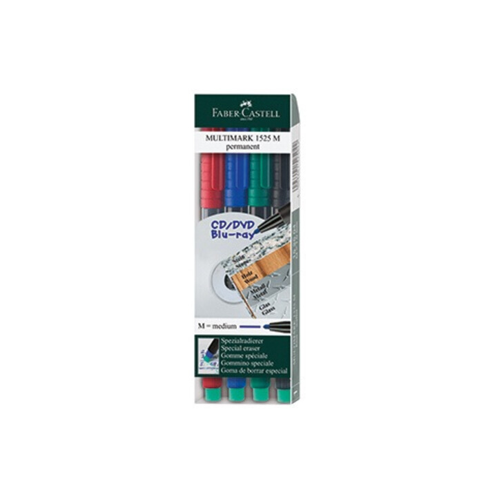 Faber Castell CD DVD-Marker MULTIMARK 152504 1mm 4 St./Pack.