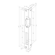 ASSA ABLOY Gâche coudée 324 avec loquet et découpe pour pêne dormant-4