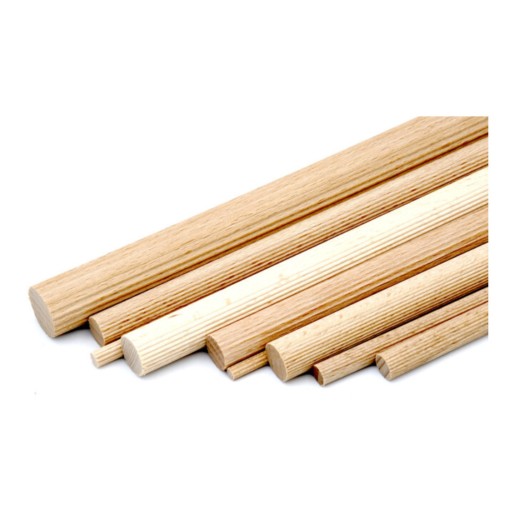 facett Langholzdübel 8 x 40mm Buche geriffelt