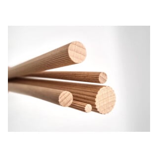 facett Tourillon long en hêtre rainuré 6 x 40 mm