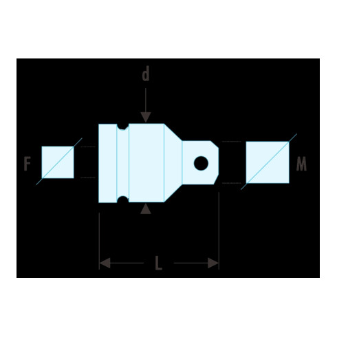 Facom Adaptateur IMPACT intérieur 1 1/2" extérieur 2 1/2"