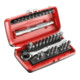 Facom assortiment 1/4" - aandrijfelementen, bithouder, bits serie 1, omkeerbare ratel ultra-compact doos, 41-delig-1