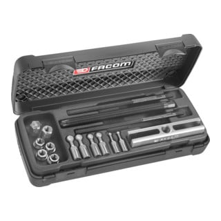 Facom assortiment "fijnmechanica" - trekker, spreider inzetstukken plastic doos, 16-delig