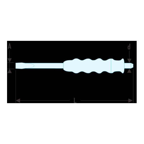 Facom Burin cruciforme avec poignée 10 mm