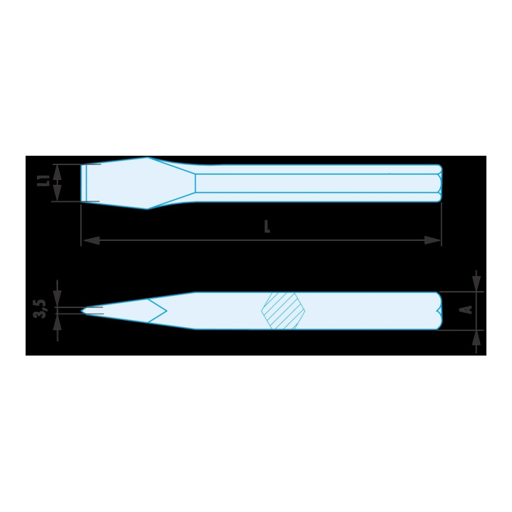 Facom Burin plat antidéflagrant 16 mm