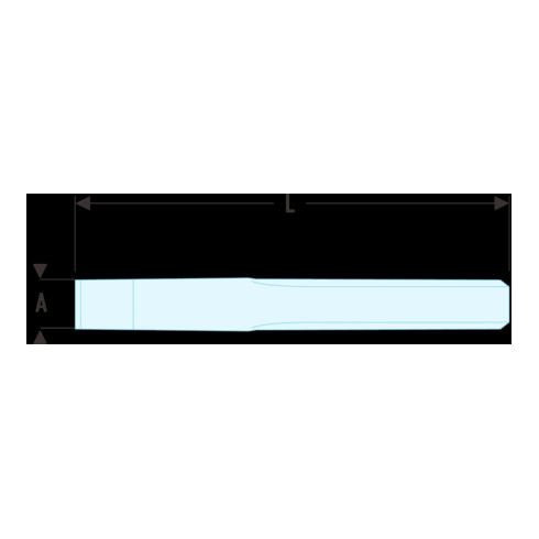 Facom Burin plat profil plein 24 mm 220 mm