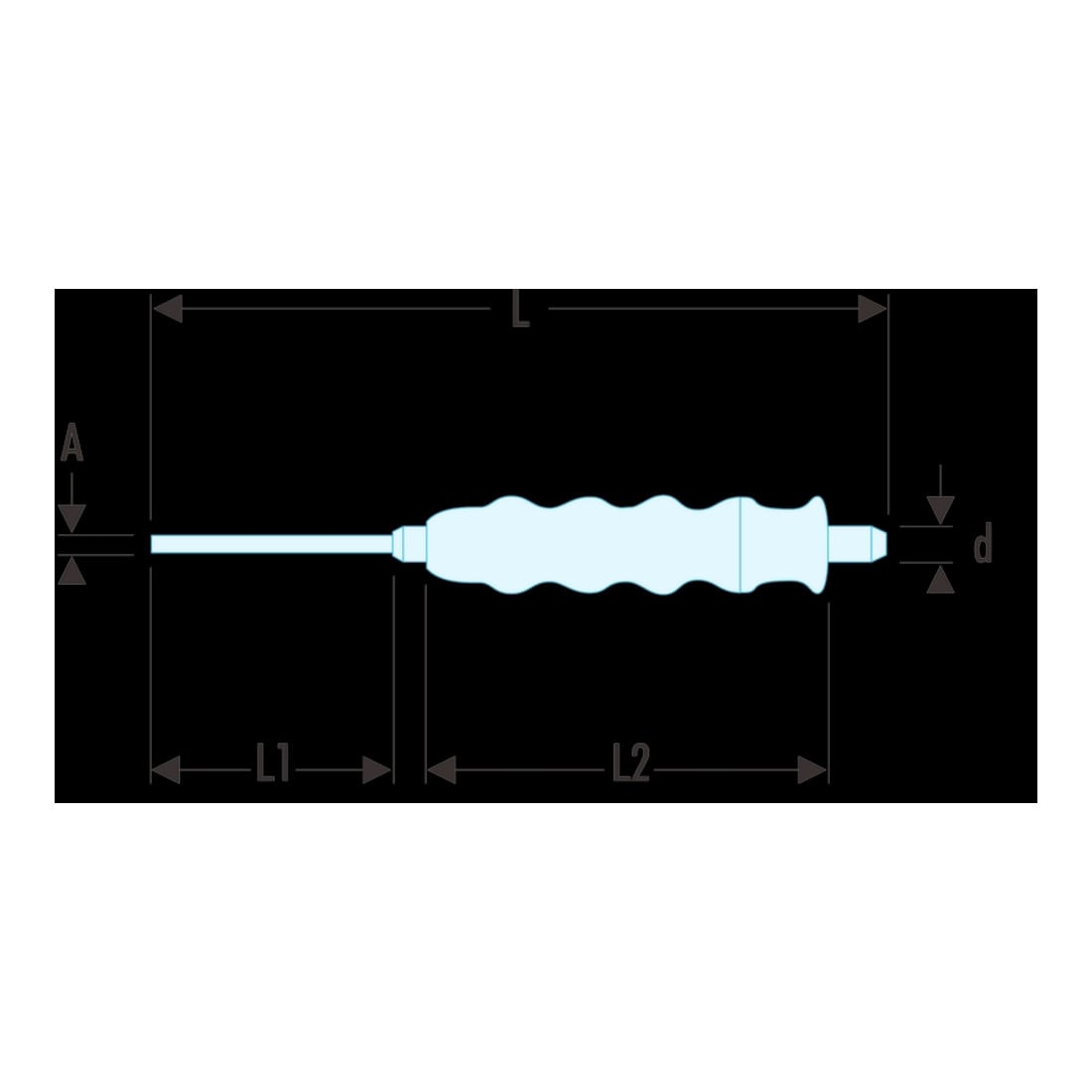 Facom Chasse-goupilles avec poignée, ⌀ pointes : 14 mm