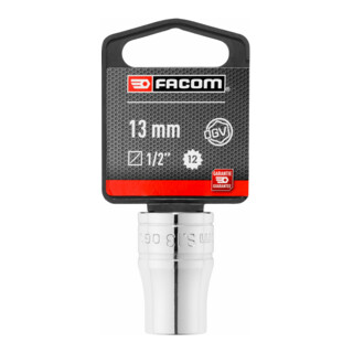 Facom Chiave a bussola 1/2" 12 facce 13mm, confezione blister