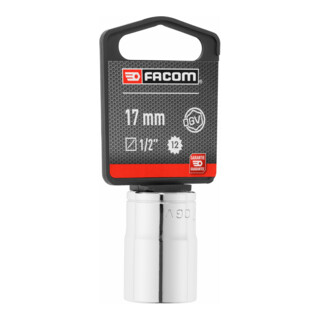 Facom Chiave a bussola 1/2" 12 facce 17mm, confezione blister