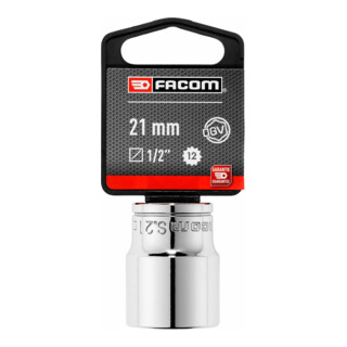 Facom Chiave a bussola 1/2 pollice 12 facce 21mm, confezione blister