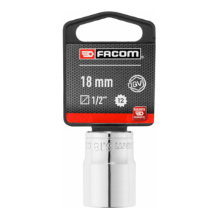 Facom Chiave a bussola 1/2 pollice 12 lati 18mm, confezione blister
