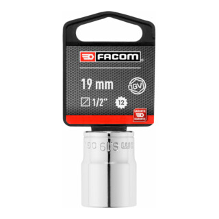 Facom Chiave a bussola 1/2 pollice 12 lati 19mm, confezione blister