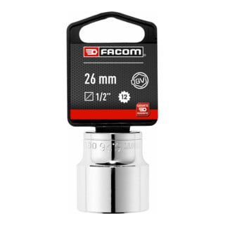 Facom Chiave a bussola 1/2 pollice 12 lati 26mm, confezione blister
