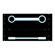 Facom Chiave a doppio anello lunga 7/32x1/4-1