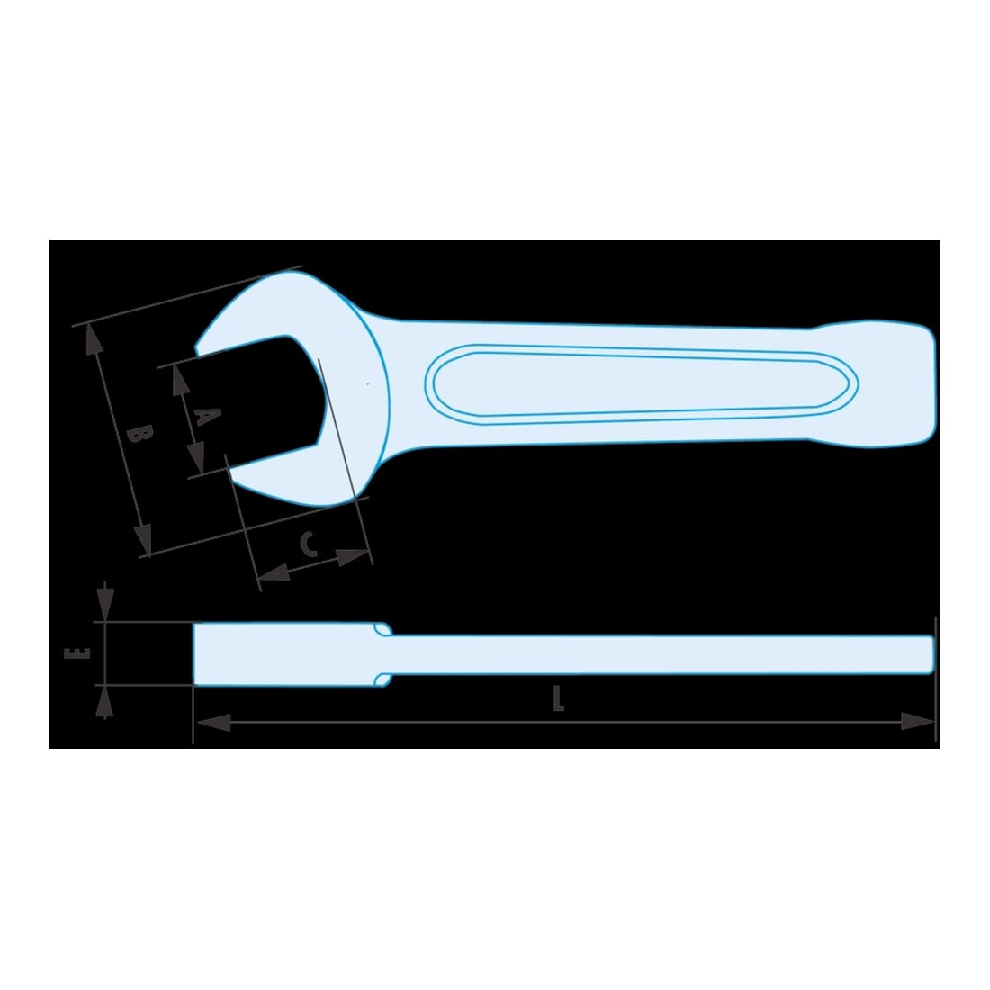 Facom Chiave a forchetta battente antiscintilla 50mm
