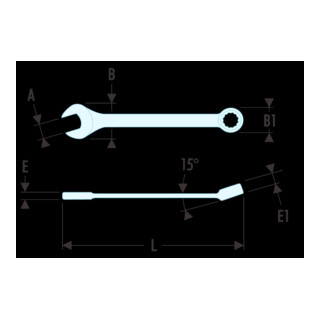 Facom Chiave combinata 39, corta, 11/16"