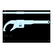 Facom Clé à crochet avec crémaillère 10-50 mm-3