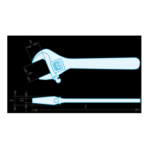 Facom Clé à molette antidéflagrante 36 mm