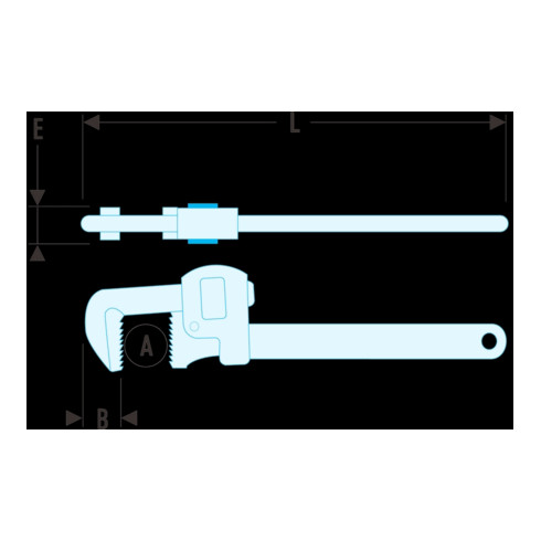 Facom Clé à molette Stillson SLS - 14