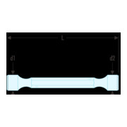 Facom Clé à pipe 6 pans 30 × 32 mm-3