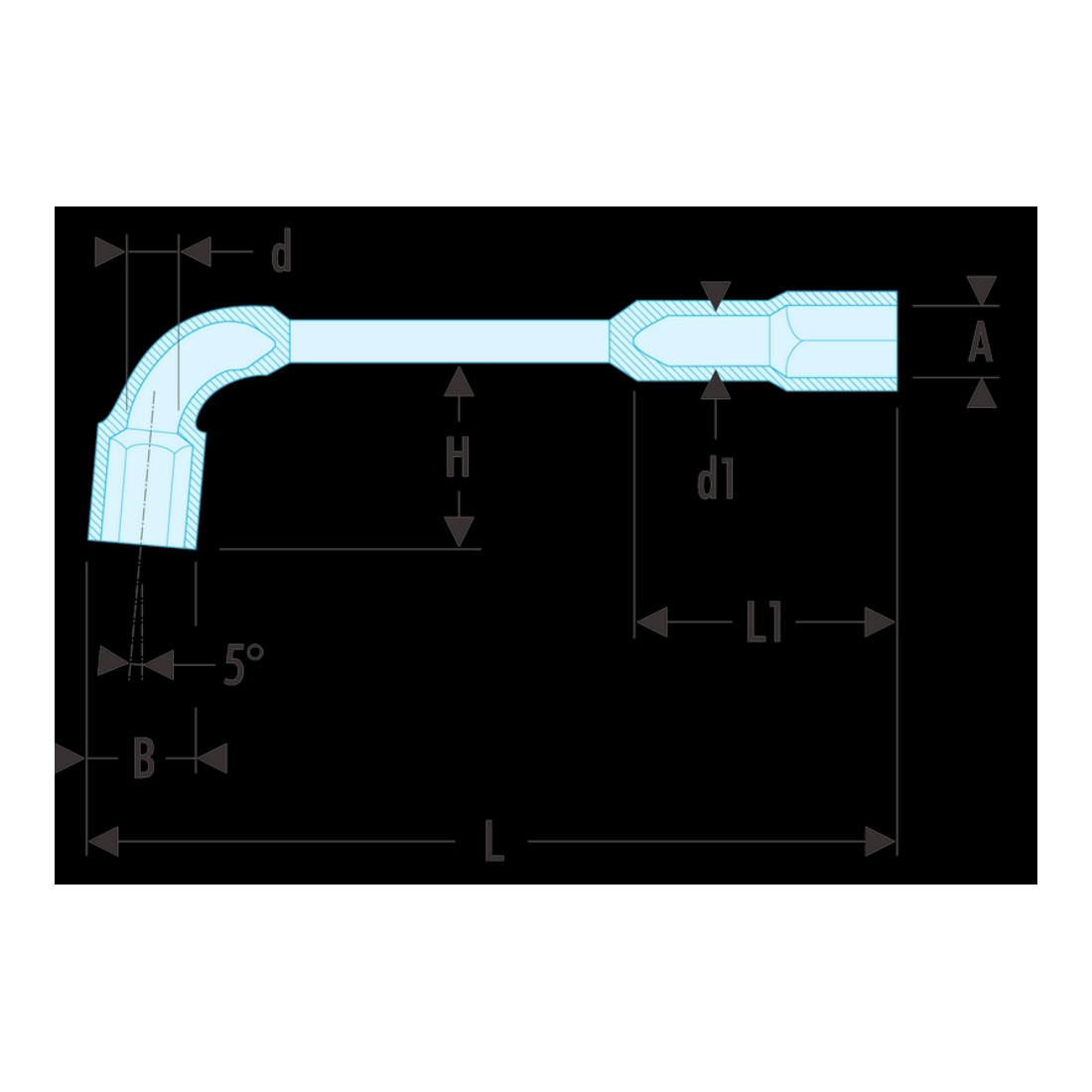 Facom Clé à pipe 6x6 pans 27 mm