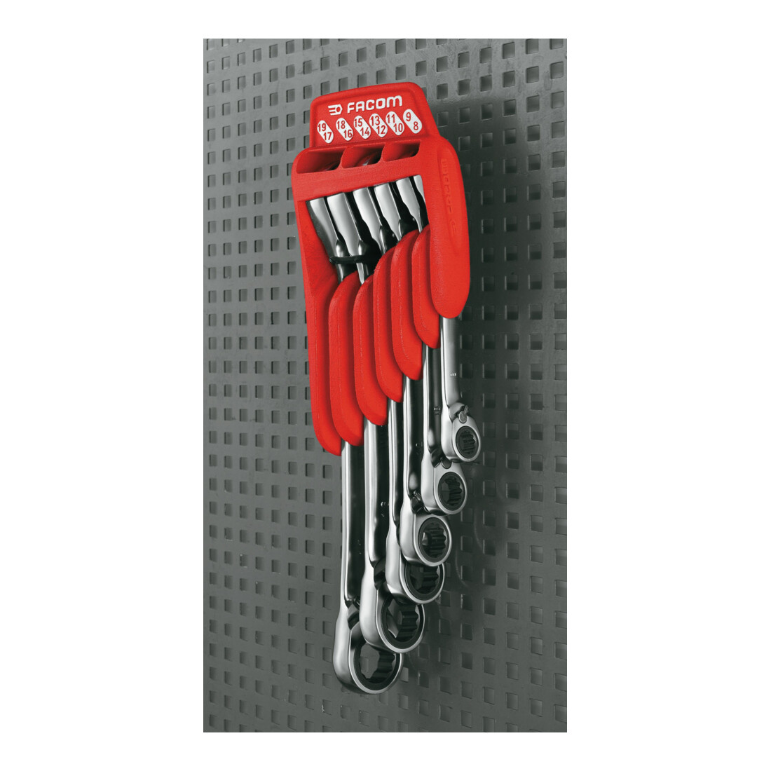 Facom Clés à cliquet coudées, 6 pcs