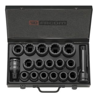 Facom Clés à douille IMPACT 3/4", Set 18 pcs