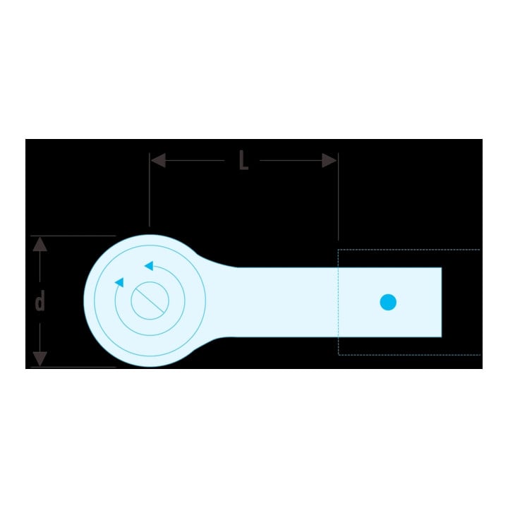 Facom Cliquet à embout interchangeable 20 x 7 mm 3/8