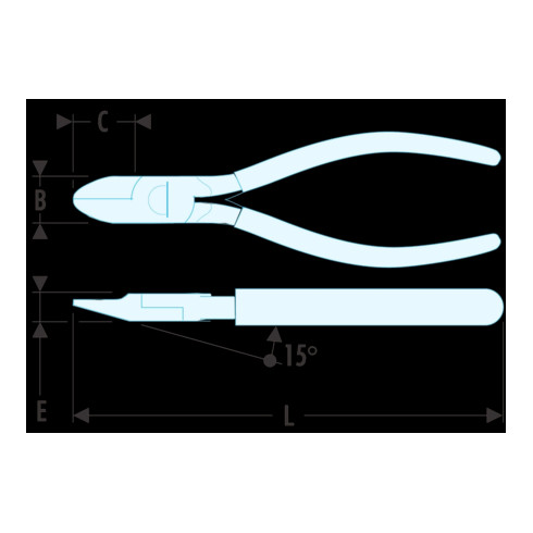 Facom Coupe-câble pour plastique 140 mm