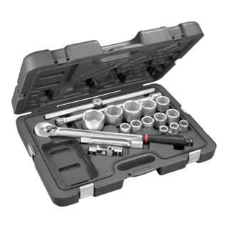 Facom dopsleutel 3/4 inch zeskant, set 18-delig