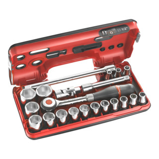 Facom dopsleutelset 1/2" D-Box, 21-delig