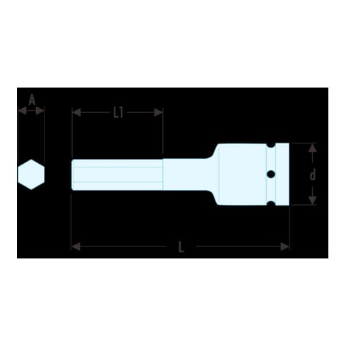 Facom Douille IMPACT 3/4" hexagone intérieur 24 mm