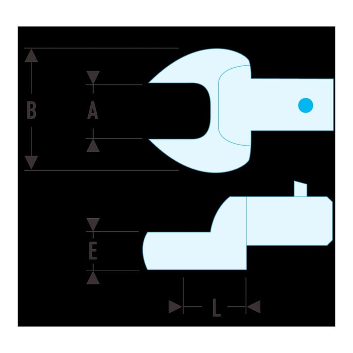 Facom Douille pour clé fourche 9 × 12 mm 8 mm