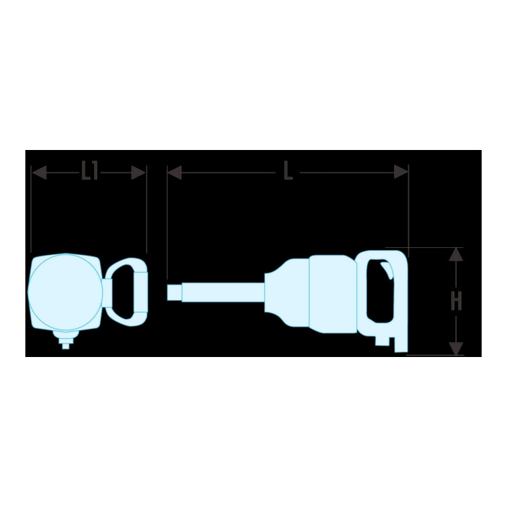 Facom Druckluft-Schlagschrauber 1" Aluminium