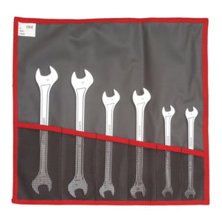 Facom dubbele steeksleutelset extra plat in zak, 8 dlg.