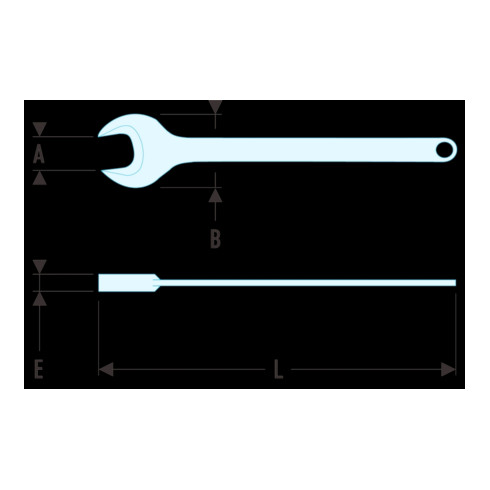 Facom Einfache Maulschlüssel 46 mm