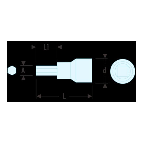 Facom Embout de tournevis 1/4" 1000V VSE 4 mm