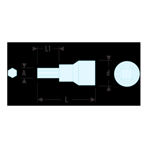 Facom Embout de tournevis 1/4" 1000V VSE 5 mm