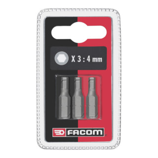 Facom Embouts Série 1 - Hexagonal 2,5 mm 3 pcs