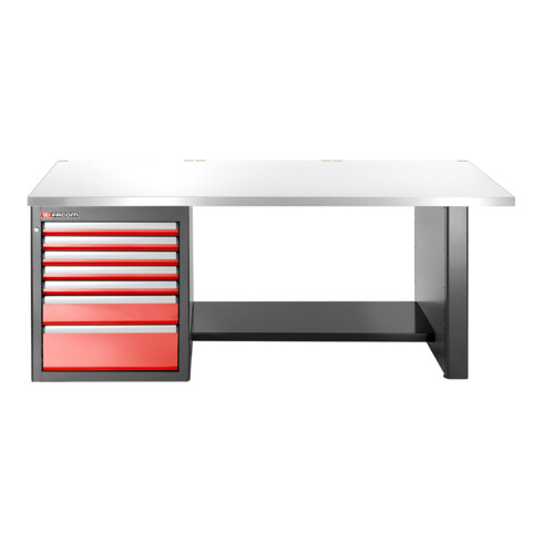 Facom Établi inox JLS3, 7 tiroirs, bas