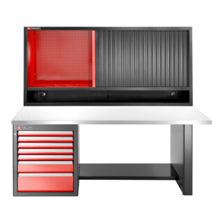 Facom Établi JLS3 bas, 7 tiroirs + dessus, INOX