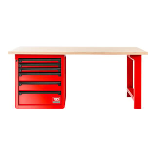 Facom Établi RWS 2m avec plateau bois, rouge