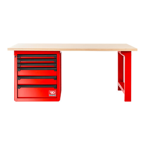 Facom Établi RWS 2m avec plateau bois, rouge
