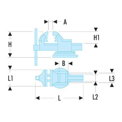 Facom Étau avec plateau tournant, 100 mm