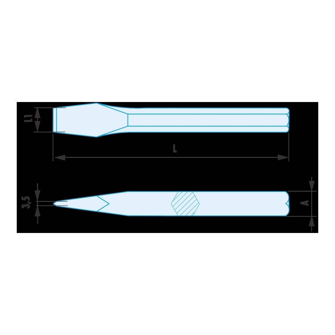 Facom Flachmeißel funkenfrei 17 mm