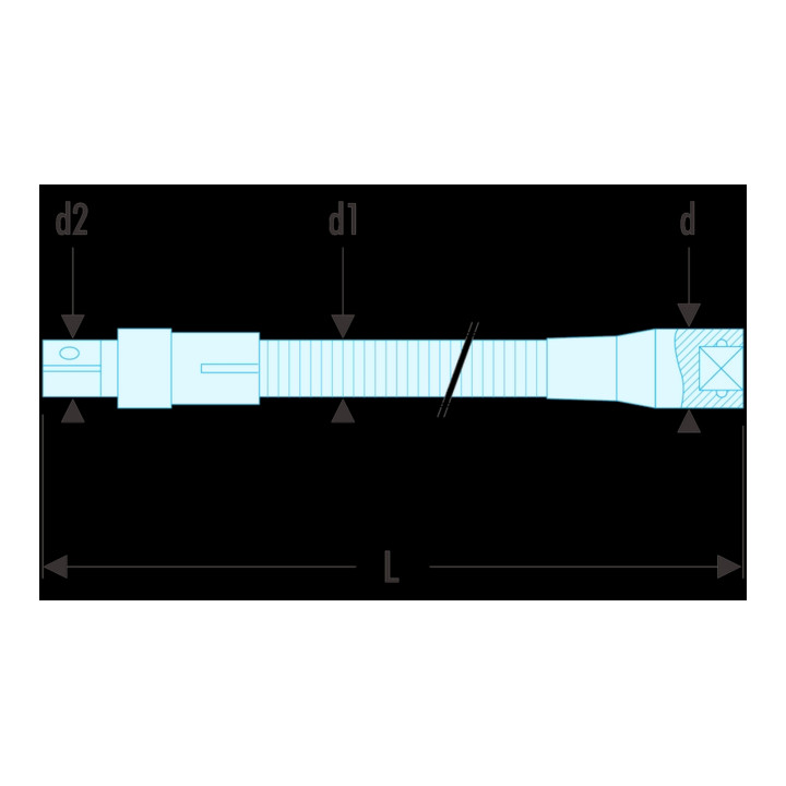 Facom Flexibele verlenging 3/8" 200 mm