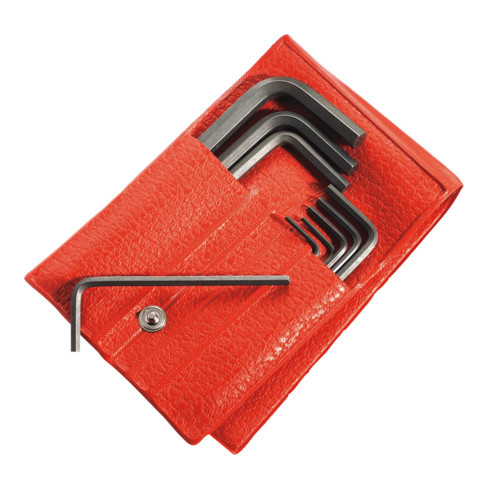 Facom haakse pinsleutels drive off zeskant dopsleutelset kort in plastic zak, 7-delig