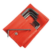 Facom haakse pinsleutels drive off zeskant dopsleutelset kort in plastic zak, 7-delig