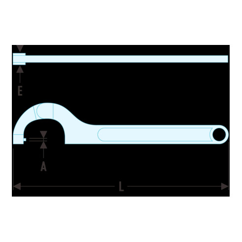 Facom Hakenschlüssel mit Gelenk 120 - 180 mm
